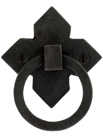Cut Square Bronze Ring Pull in Dark Bronze.